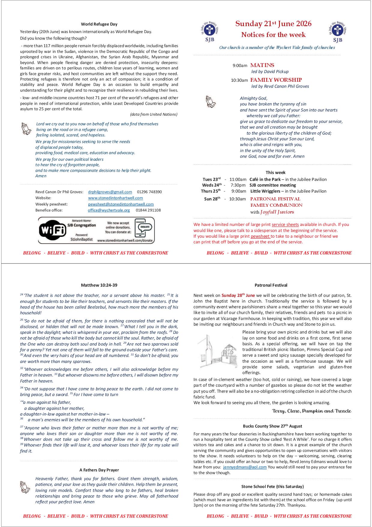 Image of Pewsheet
